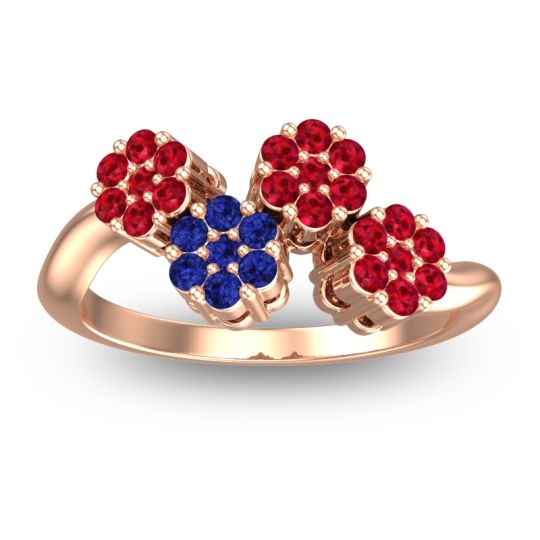 Simple Floral Pave Devana Ring