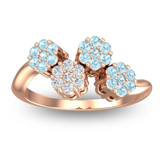 Simple Floral Pave Devana Ring