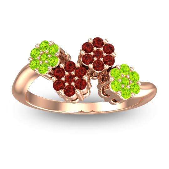 Simple Floral Pave Devana Ring