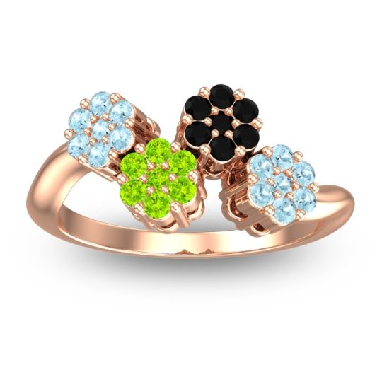 Simple Floral Pave Devana Ring