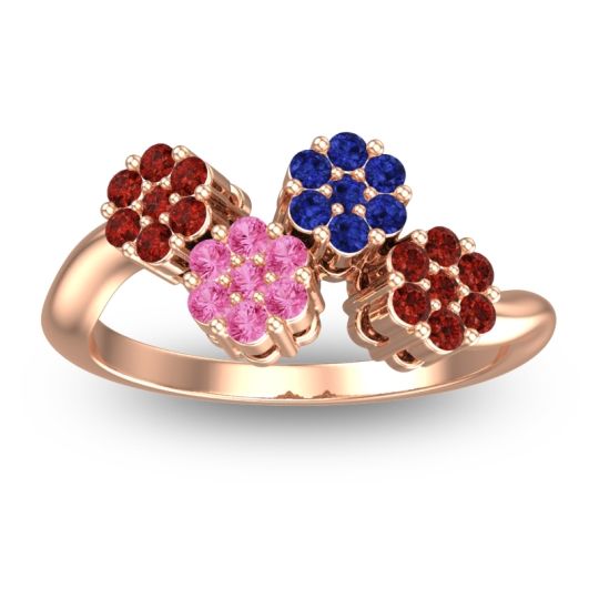 Simple Floral Pave Devana Ring