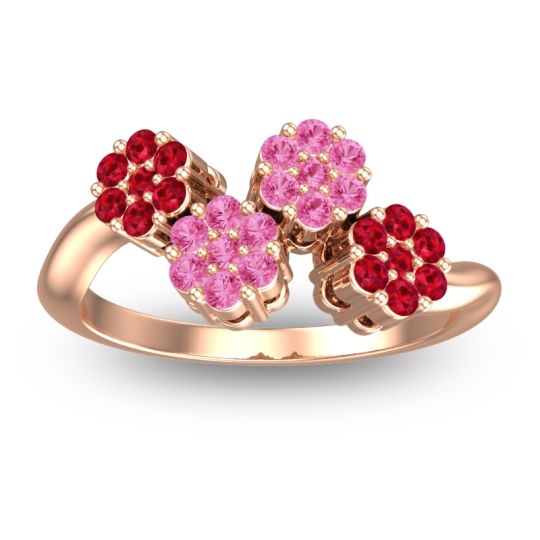 Simple Floral Pave Devana Ring