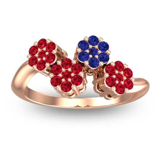Simple Floral Pave Devana Ring