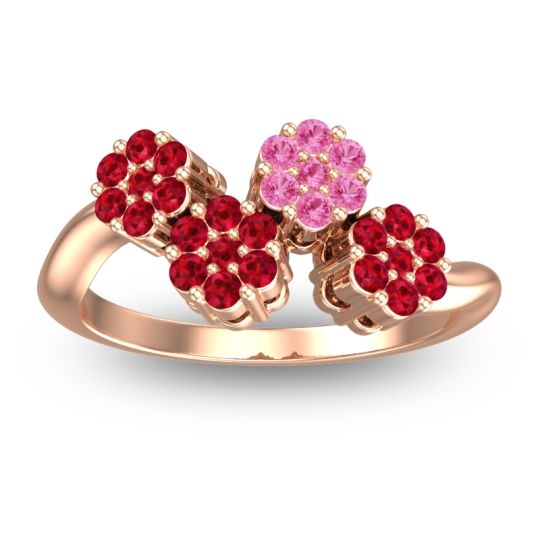 Simple Floral Pave Devana Ring