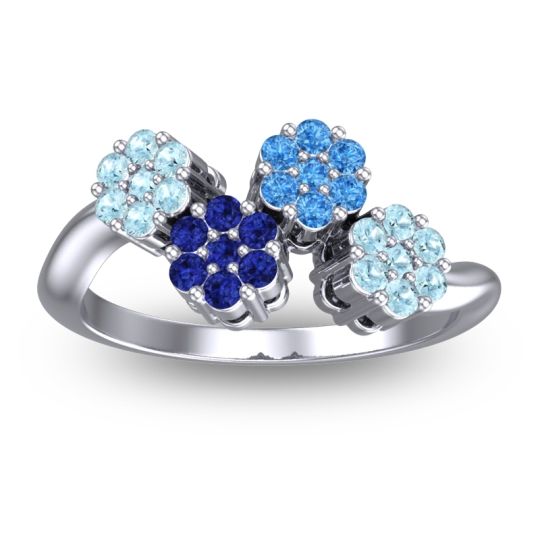Simple Floral Pave Devana Ring