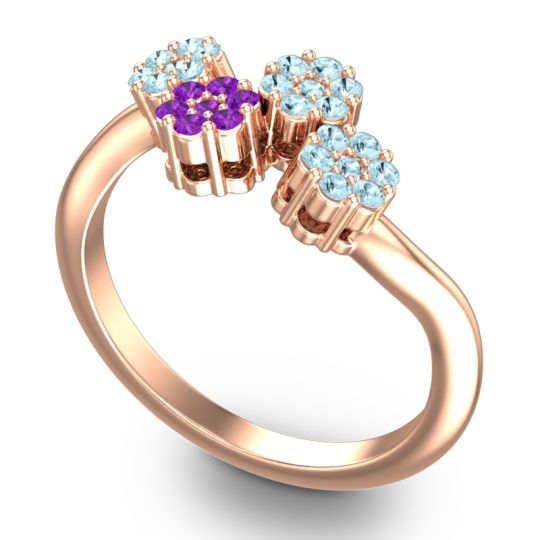 Simple Floral Pave Devana Ring