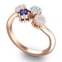 Simple Floral Pave Devana Ring