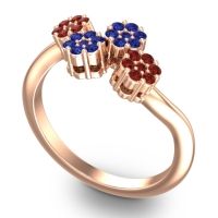 Simple Floral Pave Devana Ring