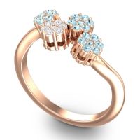 Simple Floral Pave Devana Ring
