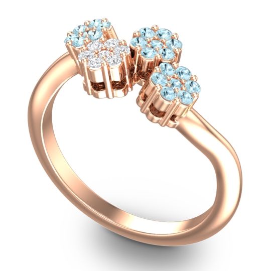 Simple Floral Pave Devana Ring