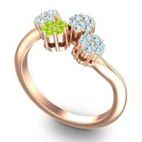 Simple Floral Pave Devana Ring