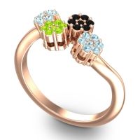 Simple Floral Pave Devana Ring