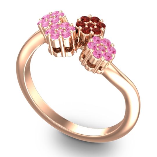 Simple Floral Pave Devana Ring