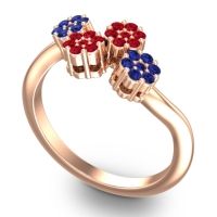 Simple Floral Pave Devana Ring