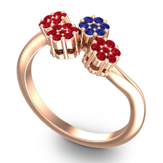 Simple Floral Pave Devana Ring