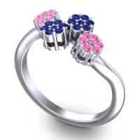 Simple Floral Pave Devana Ring