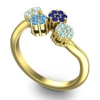 Simple Floral Pave Devana Ring