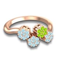Simple Floral Pave Devana Ring