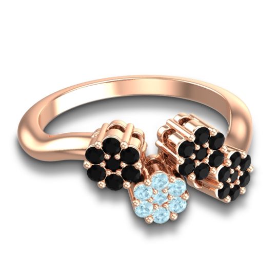Simple Floral Pave Devana Ring