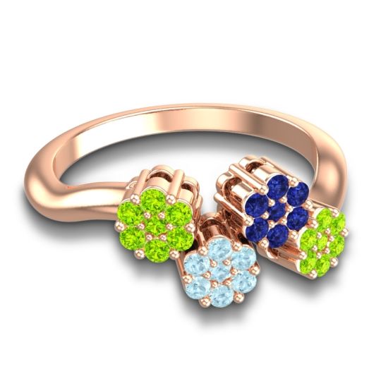 Simple Floral Pave Devana Ring