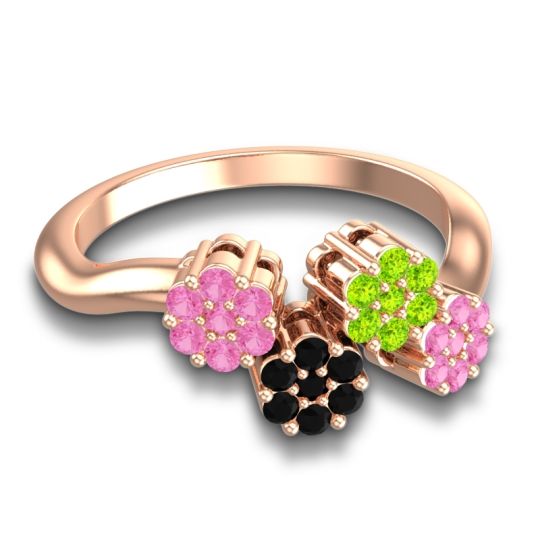 Simple Floral Pave Devana Ring