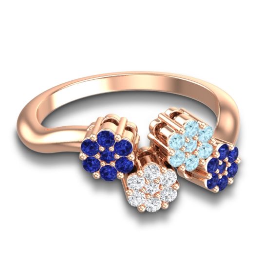 Simple Floral Pave Devana Ring