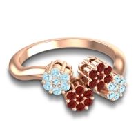 Simple Floral Pave Devana Ring