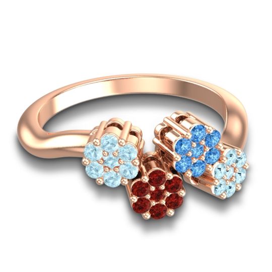Simple Floral Pave Devana Ring