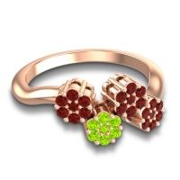 Simple Floral Pave Devana Ring