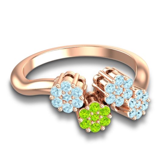 Simple Floral Pave Devana Ring