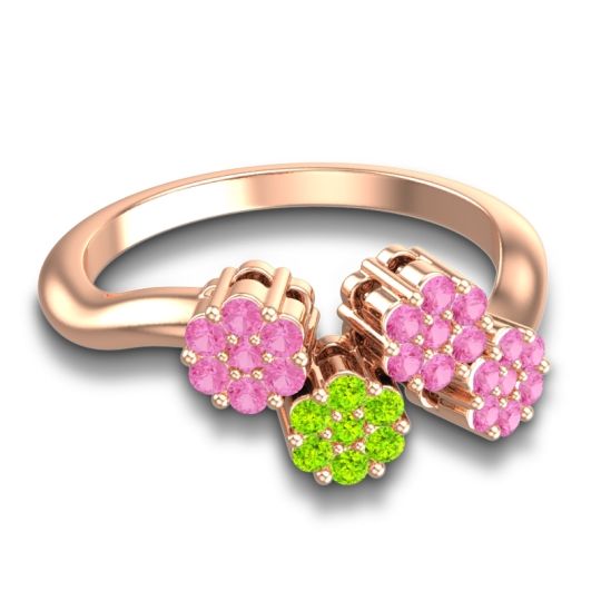 Simple Floral Pave Devana Ring