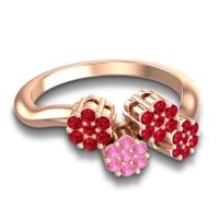 Simple Floral Pave Devana Ring