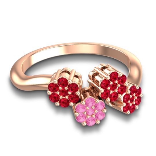 Simple Floral Pave Devana Ring