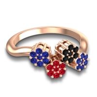 Simple Floral Pave Devana Ring