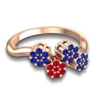 Simple Floral Pave Devana Ring