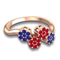 Simple Floral Pave Devana Ring