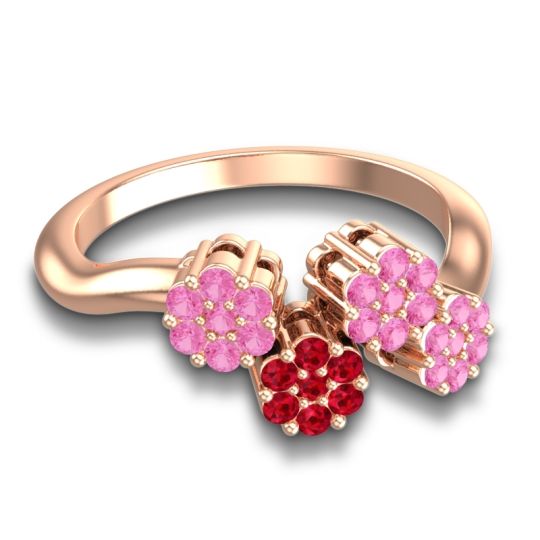Simple Floral Pave Devana Ring