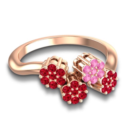 Simple Floral Pave Devana Ring