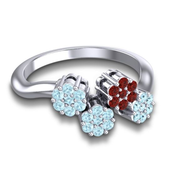 Simple Floral Pave Devana Ring