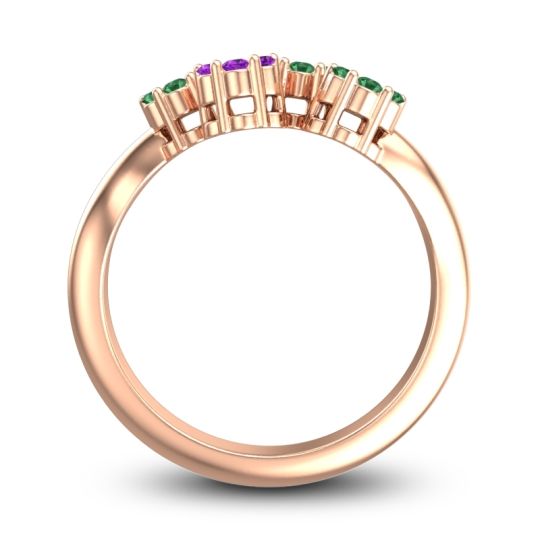 Simple Floral Pave Devana Ring