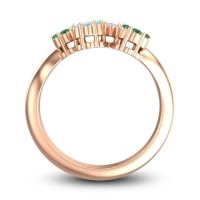 Simple Floral Pave Devana Ring