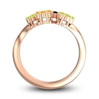 Simple Floral Pave Devana Ring