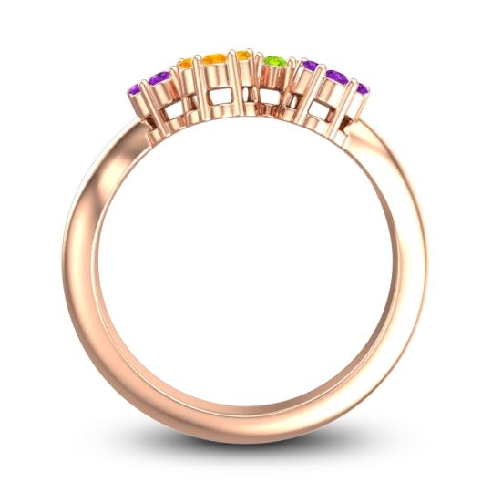 Simple Floral Pave Devana Ring