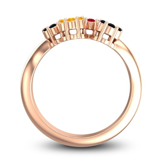 Simple Floral Pave Devana Ring