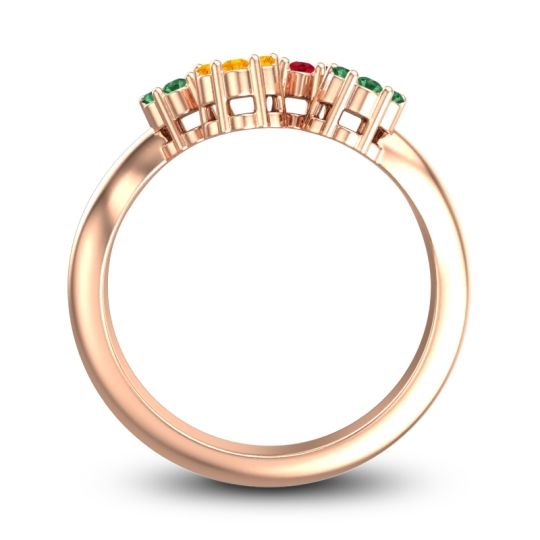 Simple Floral Pave Devana Ring