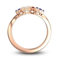 Simple Floral Pave Devana Ring