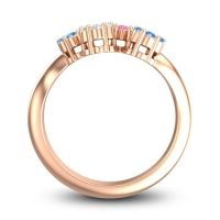 Simple Floral Pave Devana Ring