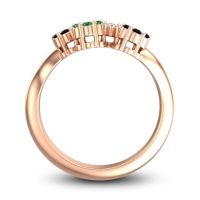 Simple Floral Pave Devana Ring