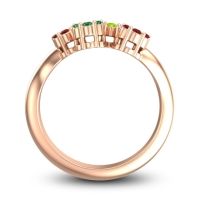 Simple Floral Pave Devana Ring