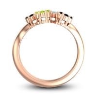 Simple Floral Pave Devana Ring